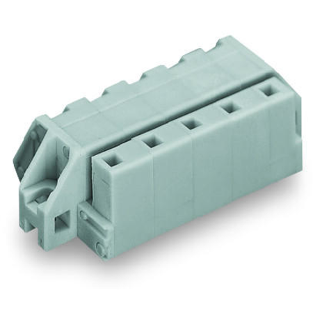 1-conductor female plug; angled; clamping collar; 2.5 mm²; Pin spacing 7.5 mm; 12-pole; 2,50 mm²; gray