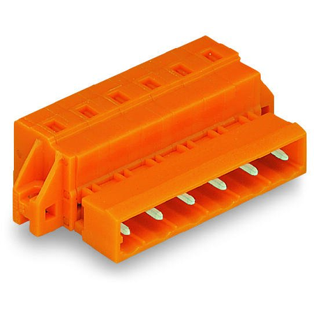 1-conductor male connector; clamping collar; 2.5 mm²; Pin spacing 7.62 mm; 12-pole; 2,50 mm²; orange