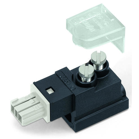 Tap-off module; for flat cable; 2-pole; with cable connection on the output side; light gray