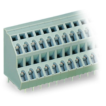 Double-deck PCB terminal block; 2.5 mm²; Pin spacing 5 mm; 2 x 24-pole; CAGE CLAMP®; 2,50 mm²; gray