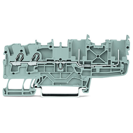 2-conductor/2-pin carrier terminal block; suitable for Ex nA applications; for DIN-rail 35 x 15 and 35 x 7.5; 2.5 mm²; Push-in CAGE CLAMP®; 2,50 mm²; gray