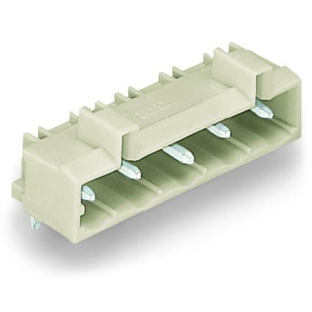 THT male header; 1.2 x 1.2 mm solder pin; angled; 100% protected against mismating; Pin spacing 7.5 mm; 7-pole; light gray