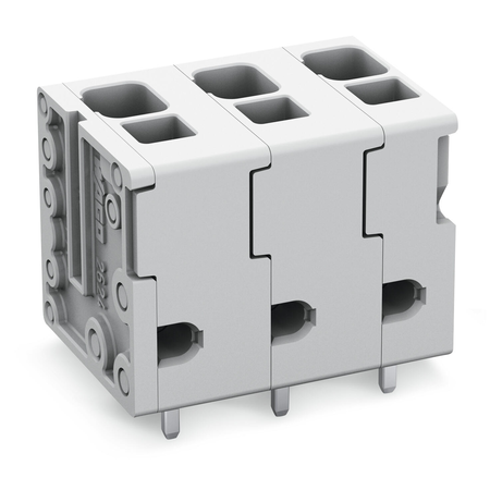 Pcb terminal block; 4 mm²; pin spacing 7.5 mm; 6-pole; push-in cage clamp®; 4,00 mm²; gray