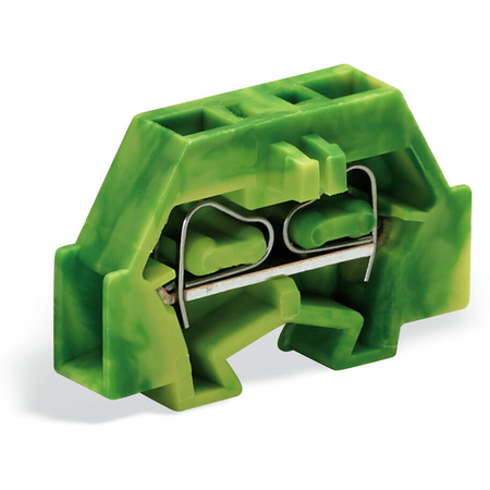 2-conductor end terminal block; without push-buttons; without protruding snap-in mounting foot; for terminal strips with snap-in mounting feet; 1.5 mm²; CAGE CLAMP®; 1,50 mm²; green-yellow