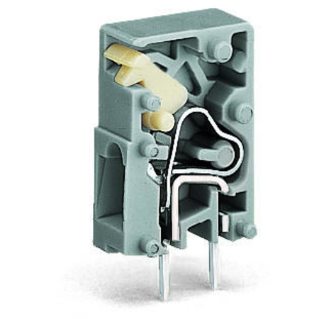 Stackable pcb terminal block; push-button; 2.5 mm²; pin spacing 5 mm; 1-pole; cage clamp®; 2,50 mm²; gray