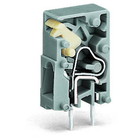 Stackable PCB terminal block; push-button; 2.5 mm²; Pin spacing 5 mm; 1-pole; CAGE CLAMP®; 2,50 mm²; gray