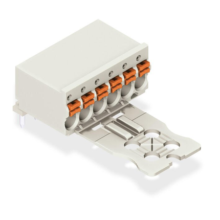 1-conductor tht female header; 1.0 mm Ø solder pin; angled; gripping plate; 1.5 mm²; pin spacing 3.5 mm; 8-pole; 1,50 mm²; light gray