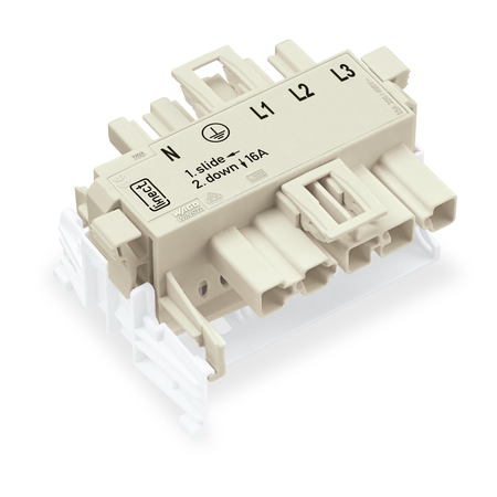 Linect® T-connector; 5-pole; Cod. A; 1 input; 2 outputs; white