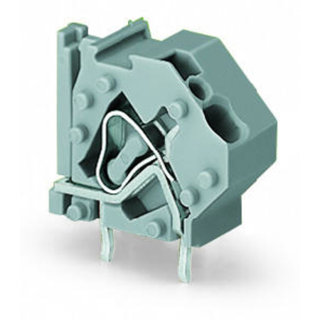 Stackable pcb terminal block; 4 mm²; pin spacing 10 mm; 1-pole; cage clamp®; commoning option; 4,00 mm²; light gray