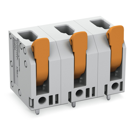 Pcb terminal block; lever; 4 mm²; pin spacing 11.5 mm; 9-pole; push-in cage clamp®; 4,00 mm²; gray