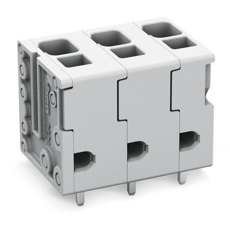 Pcb terminal block; 4 mm²; pin spacing 7.5 mm; 4-pole; push-in cage clamp®; 4,00 mm²; gray