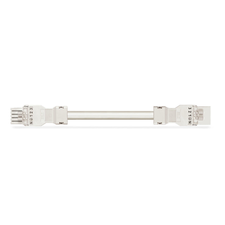 pre-assembled interconnecting cable; Eca; Socket/plug; 5-pole; Cod. A; H05VV-F 5G 1.5 mm²; 7 m; 1,50 mm²; white