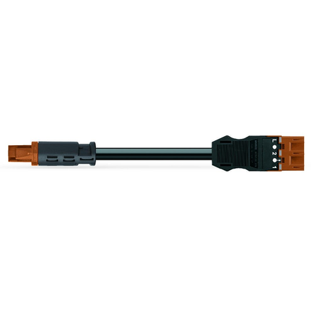 pre-assembled adapter cable; Eca; Socket/plug MIDI; 3-pole; Cod. S; H05VV-F 3 x 1.5 mm²; 5 m; 1,50 mm²; brown