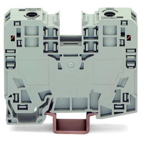 2-conductor through terminal block; 35 mm²; lateral marker slots; only for DIN 35 x 15 rail; POWER CAGE CLAMP; 35,00 mm²; brown