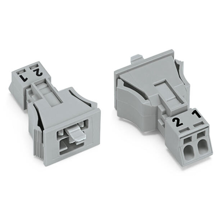 Snap-in plug; 2-pole; cod. b; 1,50 mm²; gray