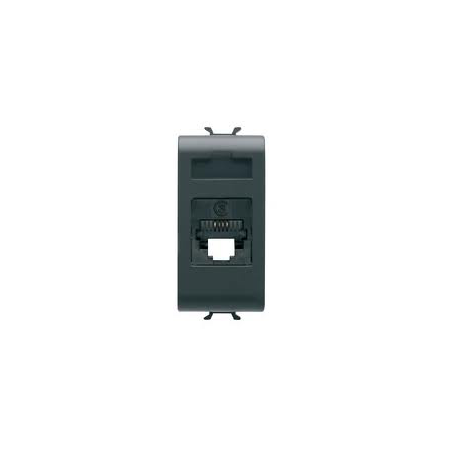 INTERNATIONAL STANDARD TELEPHONE Priza - RJ11 TOOLLESS - 1 MODULE - BLACK - CHORUS