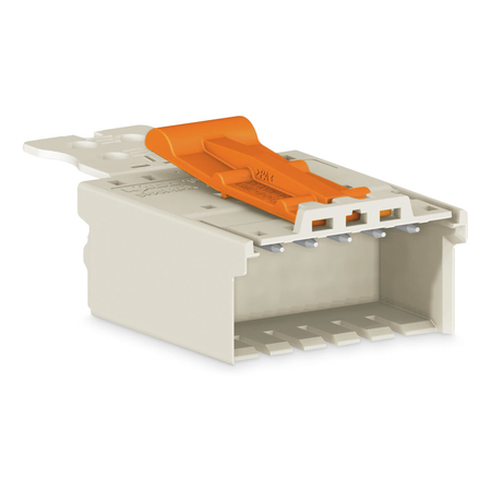 1-conductor male connector; gripping plate; 1.5 mm²; pin spacing 3.5 mm; 12-pole; 1,50 mm²; light gray