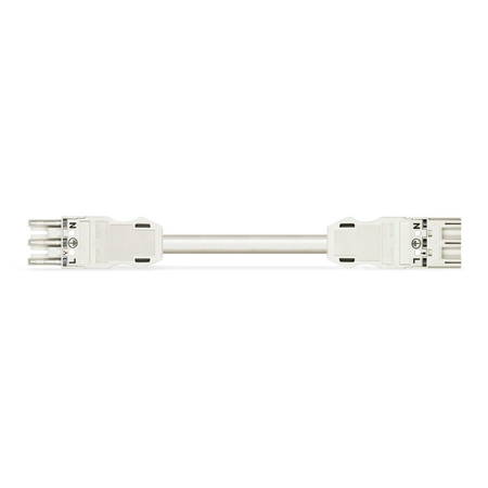 pre-assembled interconnecting cable; Eca; Socket/plug; 3-pole; Cod. A; H05VV-F 3G 2.5 mm²; 14m; 2,50 mm²; white