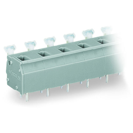 PCB terminal block; push-button; 2.5 mm²; Pin spacing 10/10.16 mm; 2-pole; suitable for Ex-e applications; CAGE CLAMP®; commoning option; 2,50 mm²; light gray