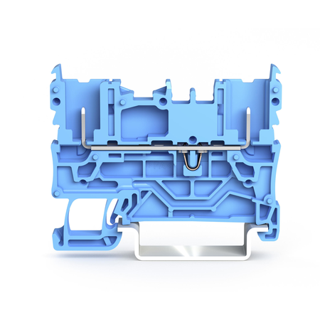 2-pin carrier terminal block; for DIN-rail 35 x 15 and 35 x 7.5; blue