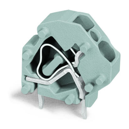 Stackable PCB terminal block; 4 mm²; Pin spacing 5 mm; 1-pole; CAGE CLAMP®; 4,00 mm²; light gray