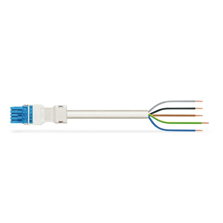 pre-assembled connecting cable; Eca; Socket/open-ended; 5-pole; Cod. I; H05VV-F 5G 1.5 mm²; 1 m; 1,50 mm²; blue