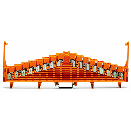 8-level same potential terminal block; for 35 x 15 mounting rail; 1,50 mm²; orange