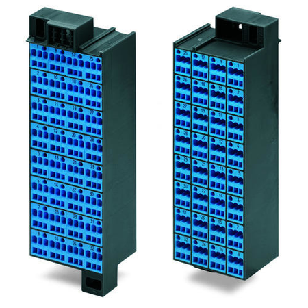 Matrix patchboard; 32-pole; Marking 33-64; suitable for Ex i applications; Color of modules: blue; Module marking, side 1 and 2 vertical; 1,50 mm²; dark gray