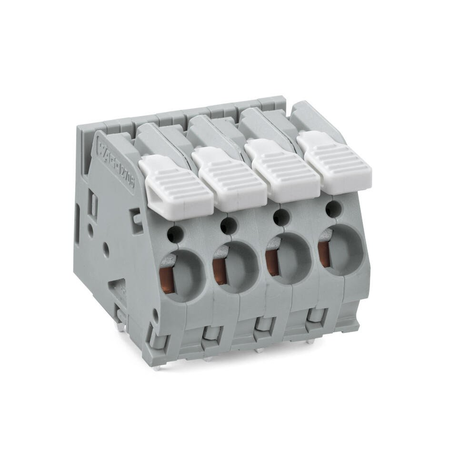 PCB terminal block; lever; 6 mm²; Pin spacing 7.5 mm; 12-pole; CAGE CLAMP®; commoning option; 6,00 mm²; gray