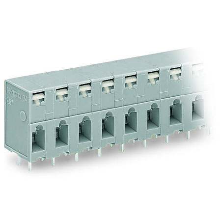 PCB terminal block; push-button; 2.5 mm²; Pin spacing 7.5 mm; 6-pole; CAGE CLAMP®; 2,50 mm²; gray