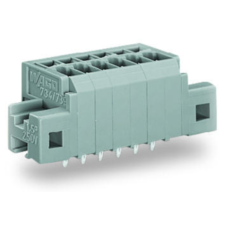 PCB terminal block; 1.5 mm²; Pin spacing 3.5 mm; 7-pole; CAGE CLAMP®; clamping collar; 1,50 mm²; gray