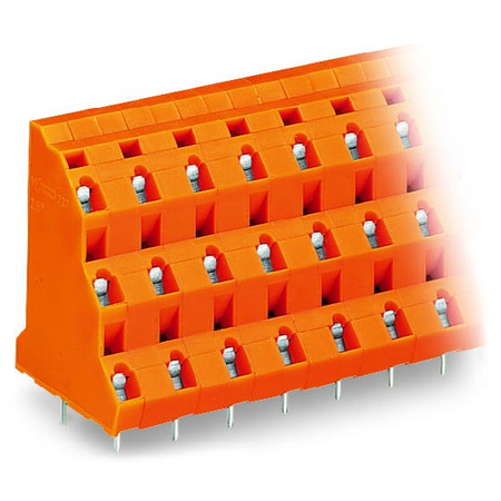 Triple-deck PCB terminal block; 2.5 mm²; Pin spacing 10.16 mm; 3 x 6-pole; CAGE CLAMP®; 2,50 mm²; orange