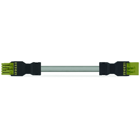 pre-assembled interconnecting cable; Eca; Socket/plug; 5-pole; Cod. B; 8 m; 1,00 mm²; light green