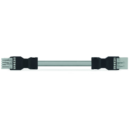 pre-assembled interconnecting cable; Eca; Socket/plug; 5-pole; Cod. B; 8 m; 1,00 mm²; gray