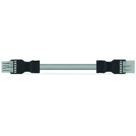 pre-assembled interconnecting cable; Eca; Socket/plug; 5-pole; Cod. B; 7 m; 1,00 mm²; gray