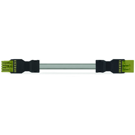 pre-assembled interconnecting cable; Eca; Socket/plug; 5-pole; Cod. B; 6 m; 1,00 mm²; light green