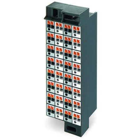 Matrix patchboard; 32-pole; Marking 1-32; Color of modules: blue; for 19 racks; 180° rotated; 1,50 mm²; dark gray