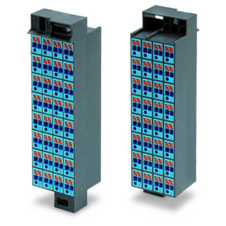 Matrix patchboard; 32-pole; Marking 33-64; Color of modules: blue; for 19 racks; 1,50 mm²; dark gray