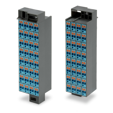 Matrix patchboard; 32-pole; Marking 1-32; Color of modules: blue; for 19 racks; 1,50 mm²; dark gray
