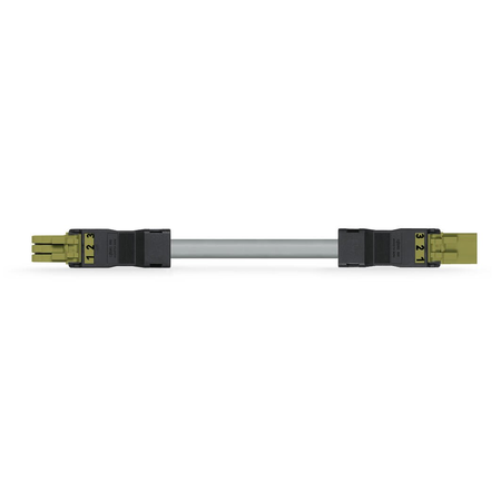 pre-assembled interconnecting cable; Eca; Socket/plug; 3-pole; Cod. B; 7 m; 1,50 mm²; light green