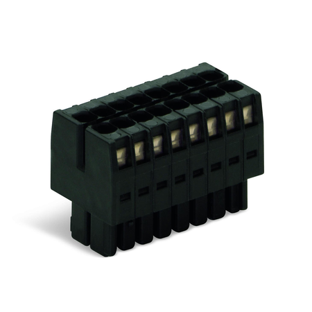 1-conductor female connector, 2-row; 100% protected against mismating; Strain relief plate; direct marking; 1.5 mm²; Pin spacing 3.5 mm; 32-pole; 1,50 mm²; black
