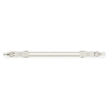 pre-assembled interconnecting cable; Eca; Socket/plug; 2-pole; Cod. A; H05Z1Z1-F 2 x 1,50 mm²; 5 m; 1,50 mm²; white