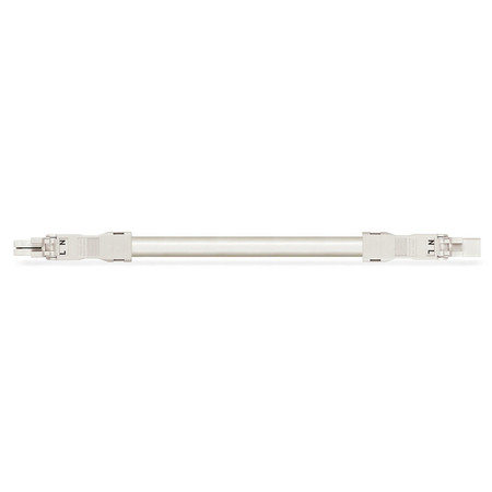 pre-assembled interconnecting cable; Eca; Socket/plug; 2-pole; Cod. A; 2 m; 1,00 mm²; white