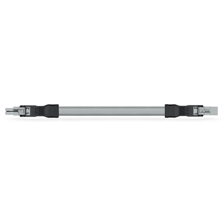pre-assembled interconnecting cable; Eca; Socket/plug; 2-pole; Cod. B; Control cable 2 x 1.0 mm²; 7 m; 1,00 mm²; gray