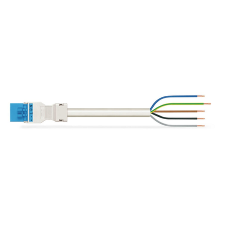 pre-assembled connecting cable; Eca; Plug/open-ended; 5-pole; Cod. I; H05VV-F 5G 1.5 mm²; 7 m; 1,50 mm²; blue