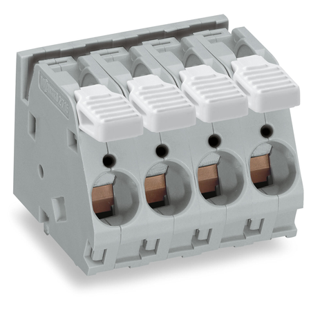 PCB terminal block; lever; 16 mm²; Pin spacing 10 mm; 7-pole; CAGE CLAMP®; commoning option; 16,00 mm²; gray