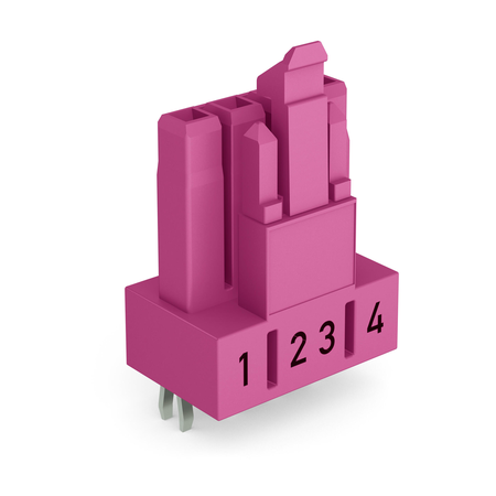 Socket for PCBs; straight; 4-pole; Cod. B