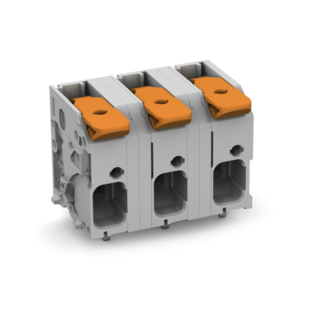 PCB terminal block; lever; 6 mm²; Pin spacing 12.5 mm; 8-pole; Push-in CAGE CLAMP®; 6,00 mm²; gray