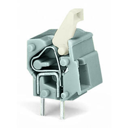 Stackable PCB terminal block; push-button; 2.5 mm²; Pin spacing 10/10.16 mm; 1-pole; CAGE CLAMP®; commoning option; 2,50 mm²; light gray