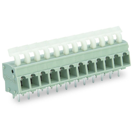 PCB terminal block; push-button; 2.5 mm²; Pin spacing 5/5.08 mm; 36-pole; suitable for Ex-e applications; CAGE CLAMP®; commoning option; 2,50 mm²; light gray